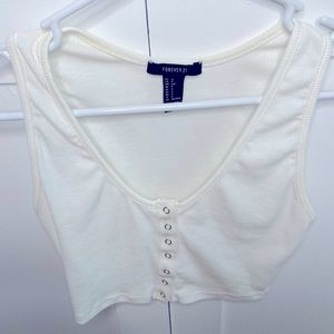 Forever 21 white size small crop top